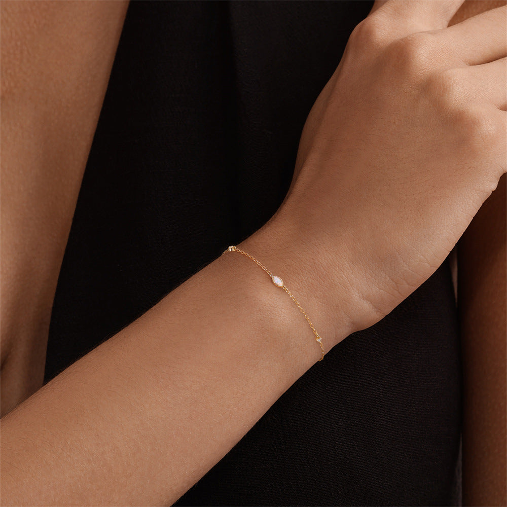Gold Marquise-cut Bracelet